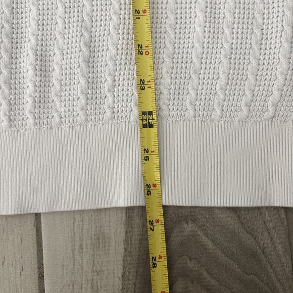 Mr Turk Mateo Short Sleeve V Neck Pullover Sweater Shirt White $268 NWT - Picture 9 of 10